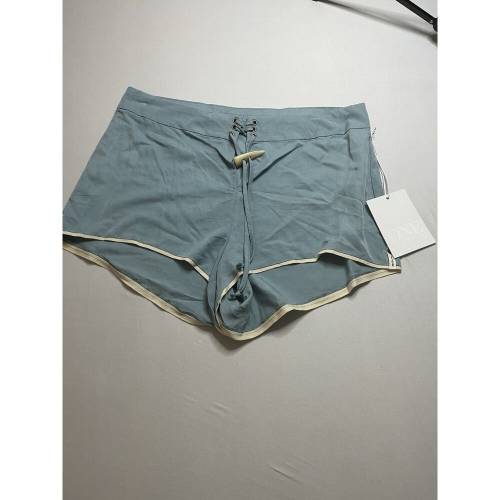 NWT Rare One Teaspoon Swim Shorts Ina Light Blue With Unique Look Size AUS Sm